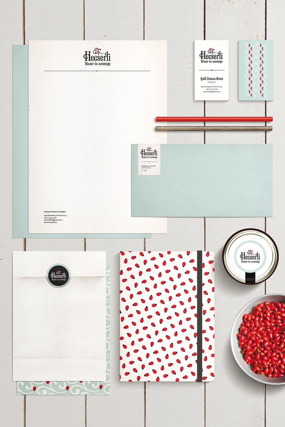Graphasel Design Studio - Hecserli Biofűszer és Csemege - Arculat Print Graphasel Design Studio - Hecserli Biofűszer és Csemege - Arculat Print