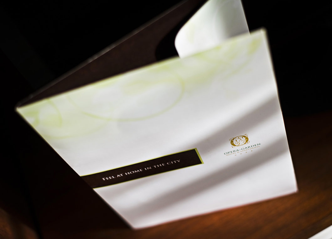 Graphasel Design Studio - Hotel Opera Garden - Arculat Print Graphasel Design Studio - Hotel Opera Garden - Arculat Print