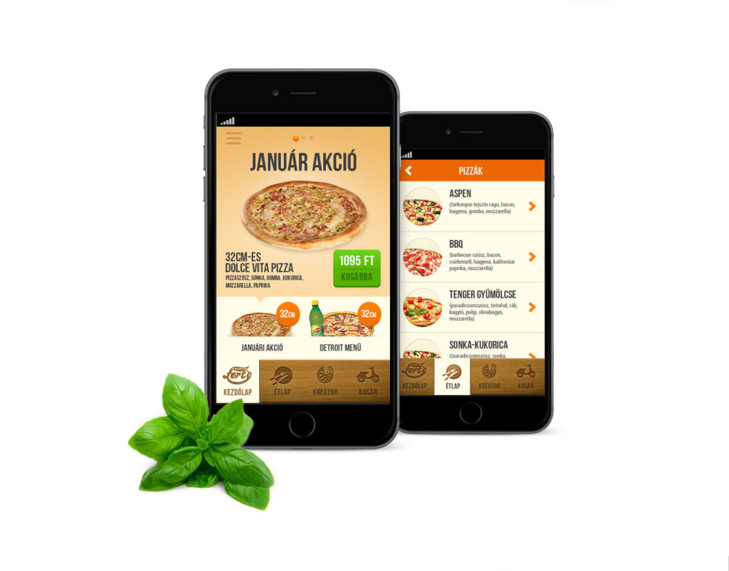 Graphasel Design Studio - Pizza Forte applikáció és web design - Online Graphasel Design Studio - Pizza Forte applikáció és web design - Online