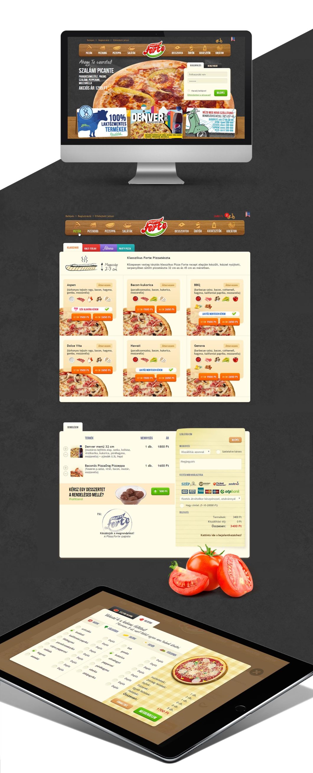 Graphasel Design Studio - Pizza Forte applikáció és web design - Online Graphasel Design Studio - Pizza Forte applikáció és web design - Online