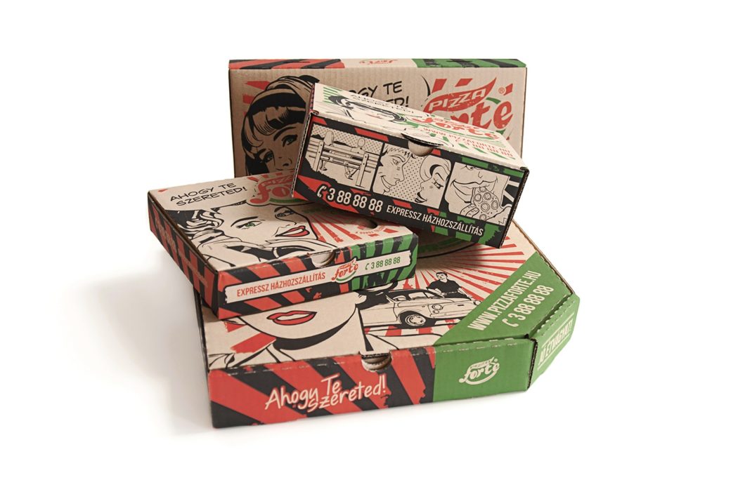 Graphasel Design Studio - Pizza Forte csomagolás - Csomagolás Print Graphasel Design Studio - Pizza Forte csomagolás - Csomagolás Print