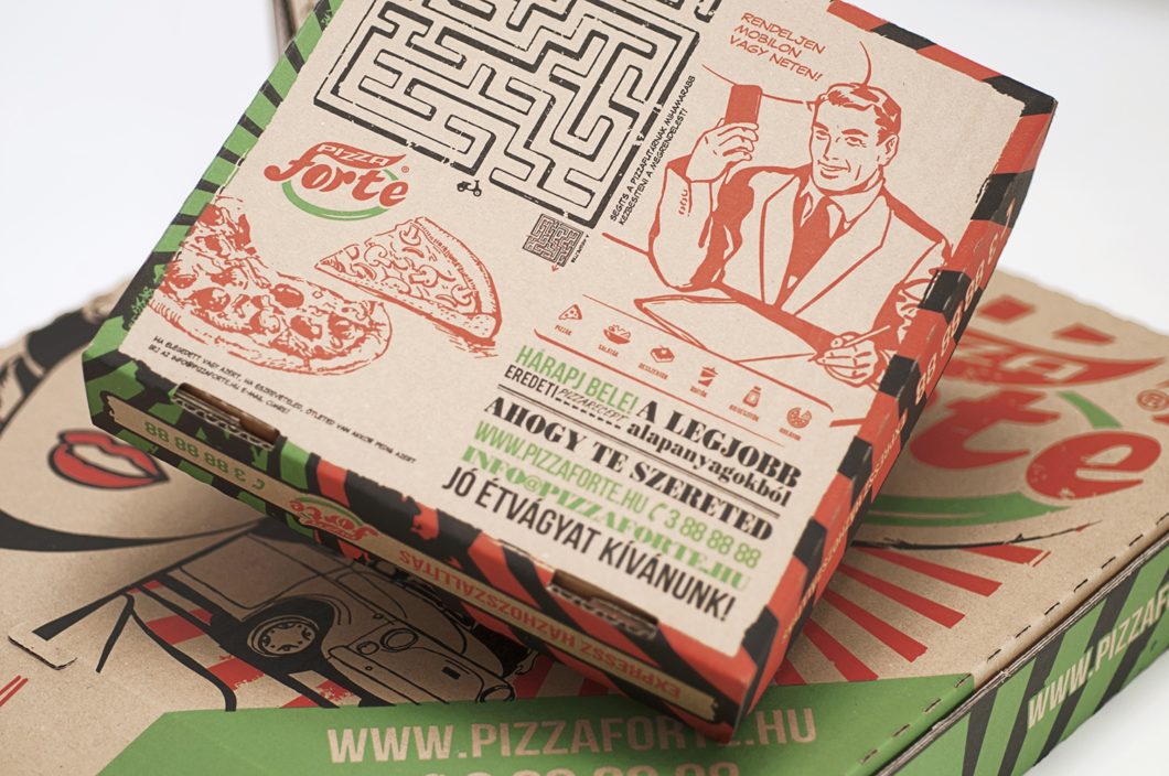 Graphasel Design Studio - Pizza Forte csomagolás - Csomagolás Print Graphasel Design Studio - Pizza Forte csomagolás - Csomagolás Print