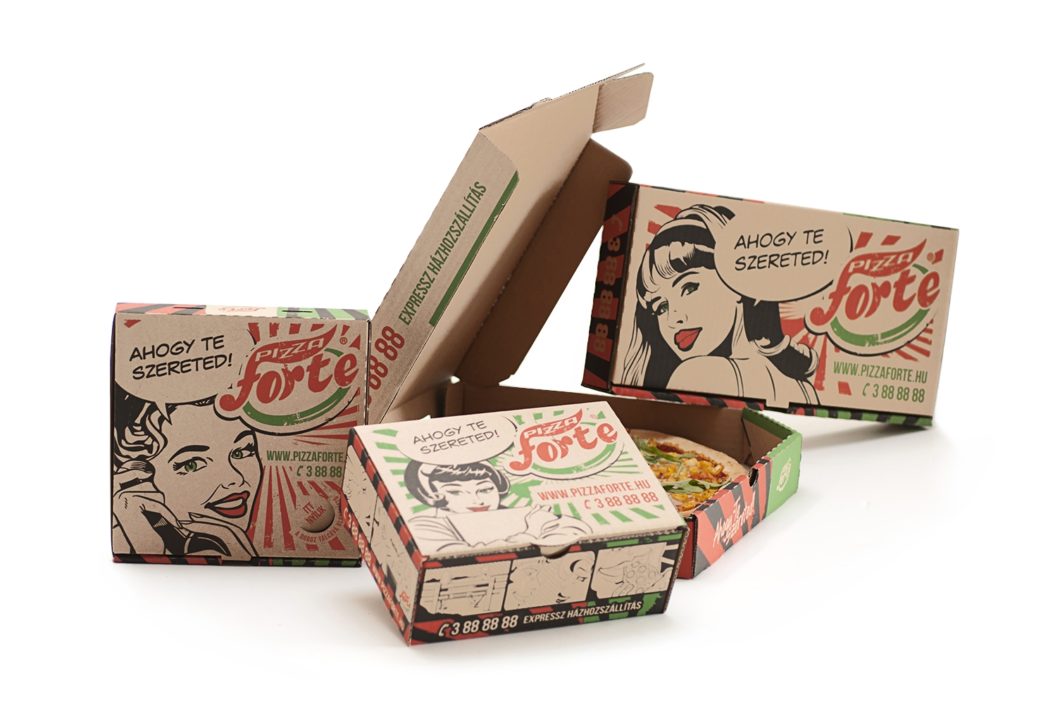 Graphasel Design Studio - Pizza Forte csomagolás - Csomagolás Print Graphasel Design Studio - Pizza Forte csomagolás - Csomagolás Print