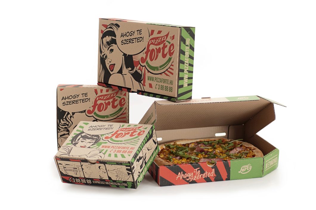 Graphasel Design Studio - Pizza Forte csomagolás - Csomagolás Print Graphasel Design Studio - Pizza Forte csomagolás - Csomagolás Print