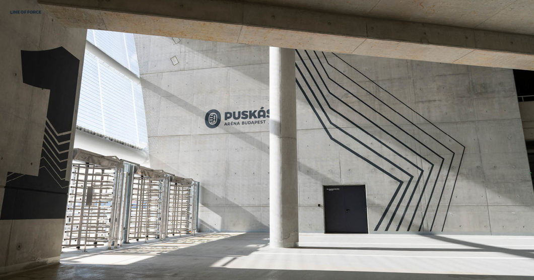Graphasel Design Studio - Látogatóirányítás a Puskás Arénában - Enteriőr Navigáció Graphasel Design Studio - Látogatóirányítás a Puskás Arénában - Enteriőr Navigáció