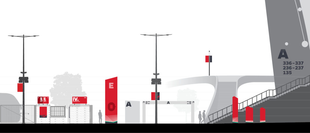 Graphasel Design Studio - Látogatóirányítás a Puskás Arénában - Enteriőr Navigáció Graphasel Design Studio - Látogatóirányítás a Puskás Arénában - Enteriőr Navigáció